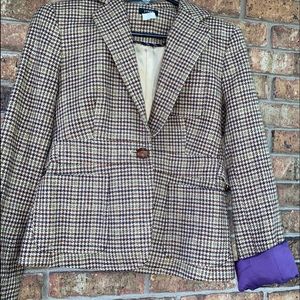 J crew woman’s plaid blazer